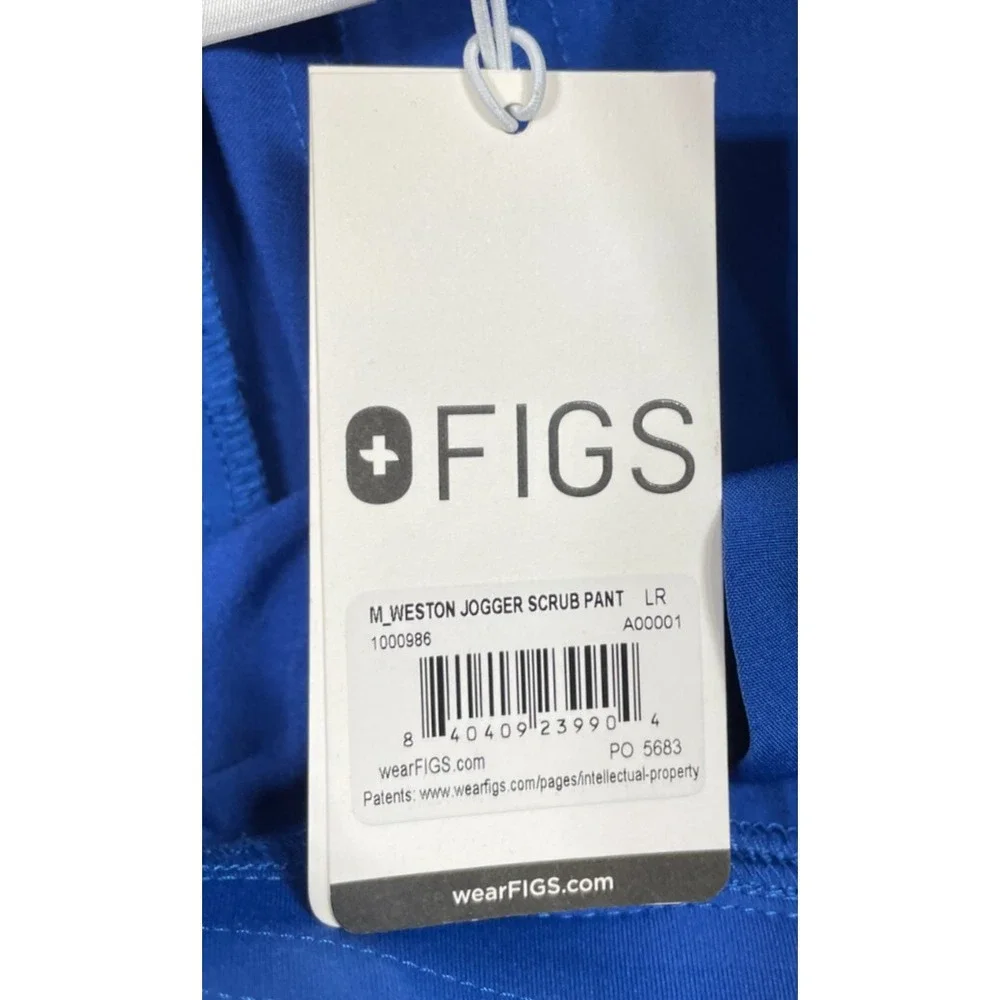 Figs Weston Jogger Scrub Pants Winning Blue Large New